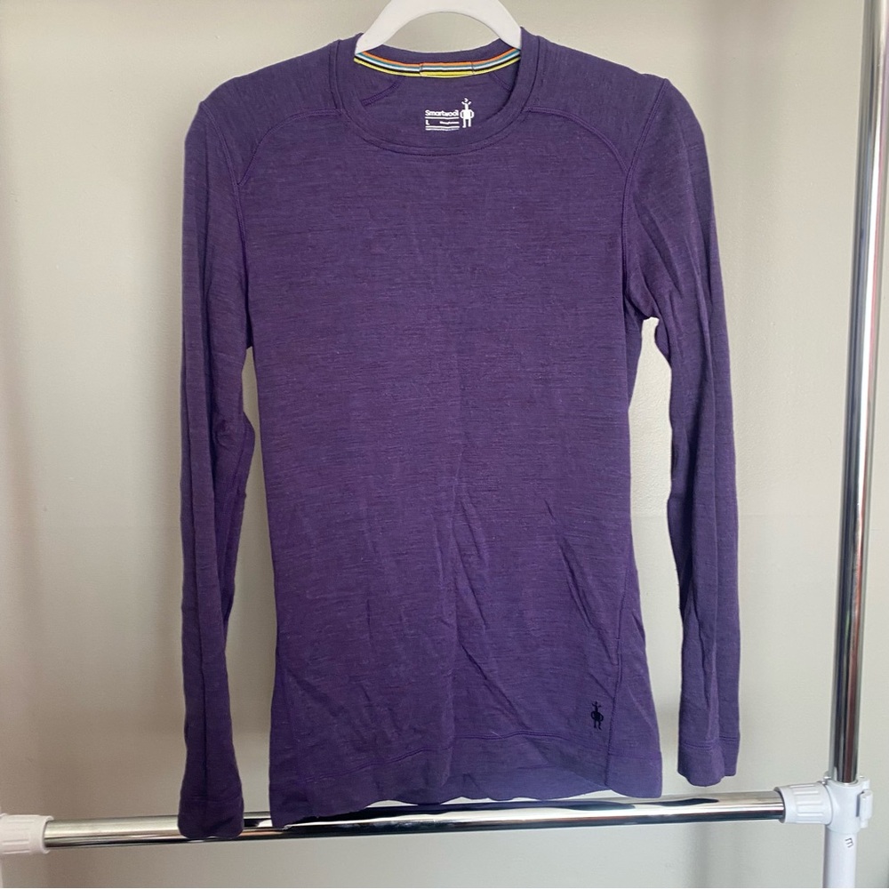 Smartwool Purple Heather Long Sleeve Base Layer Women’s L